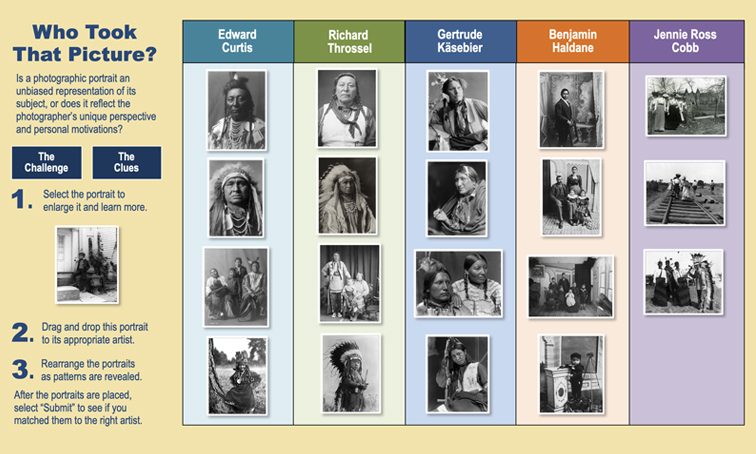 Native American Portraits Sort
